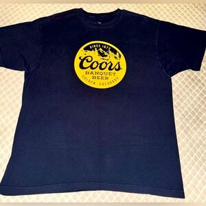 Coors Banquet Beer T-Shirt • Men’s XL • Vintage Look • Golden, Colorado Logo